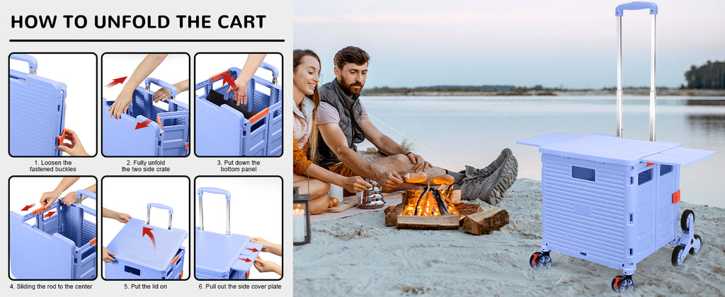 Collapsible Stair-Climbing Utility Cart