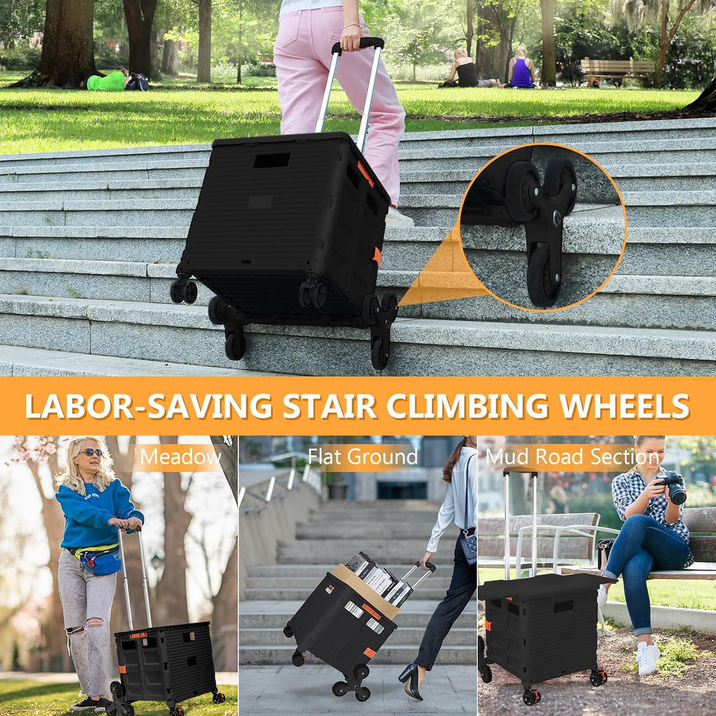 Collapsible Stair-Climbing Utility Cart
